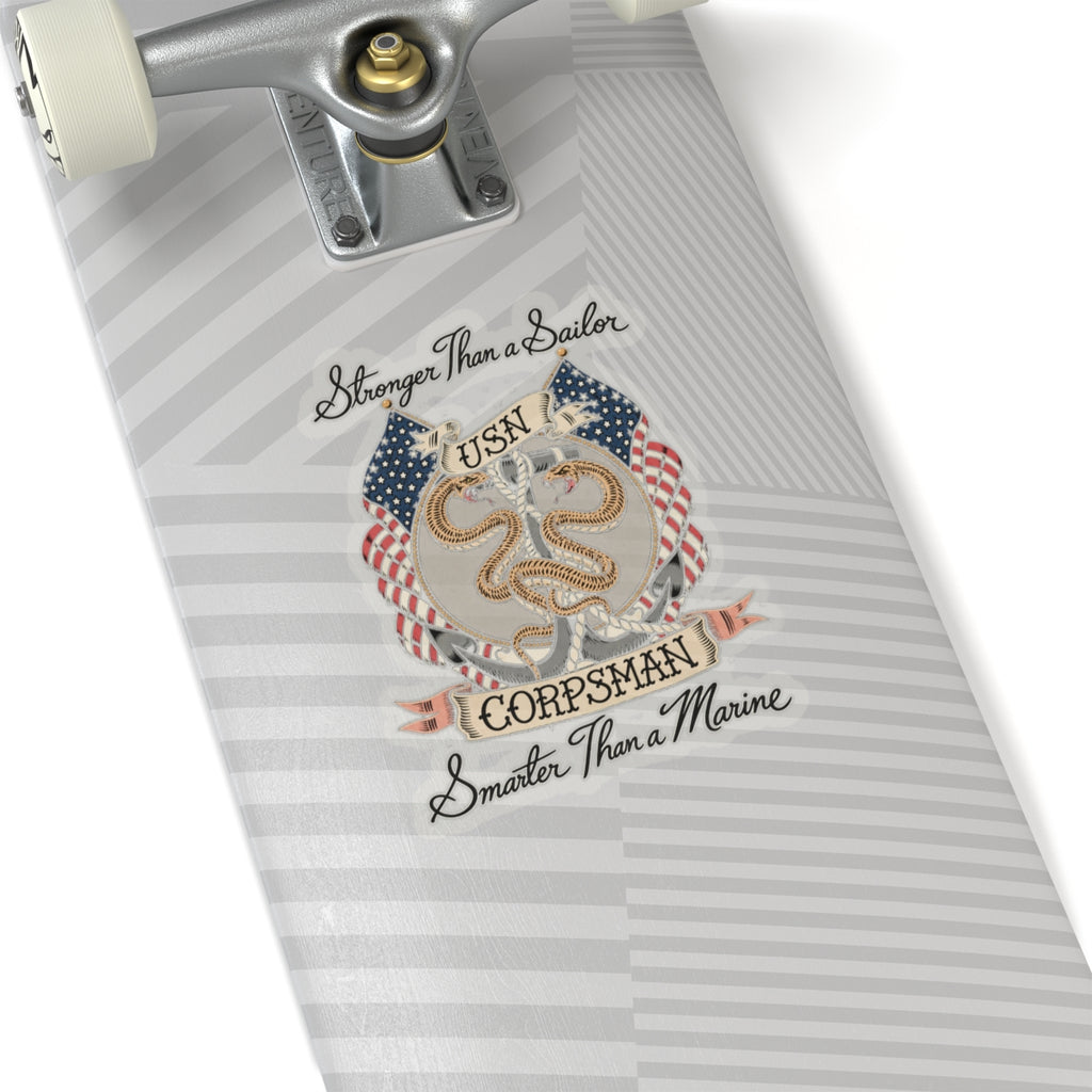 Corpsman Pride Crest - Kiss-Cut Sticker