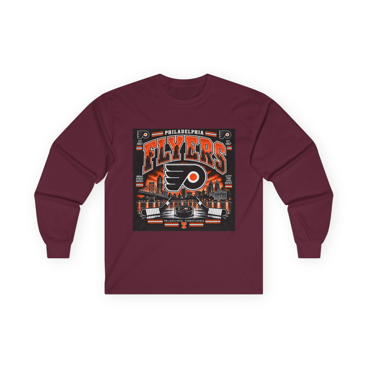Philadelphia Flyers Urban Hockey - Unisex Ultra Cotton Long Sleeve Tee