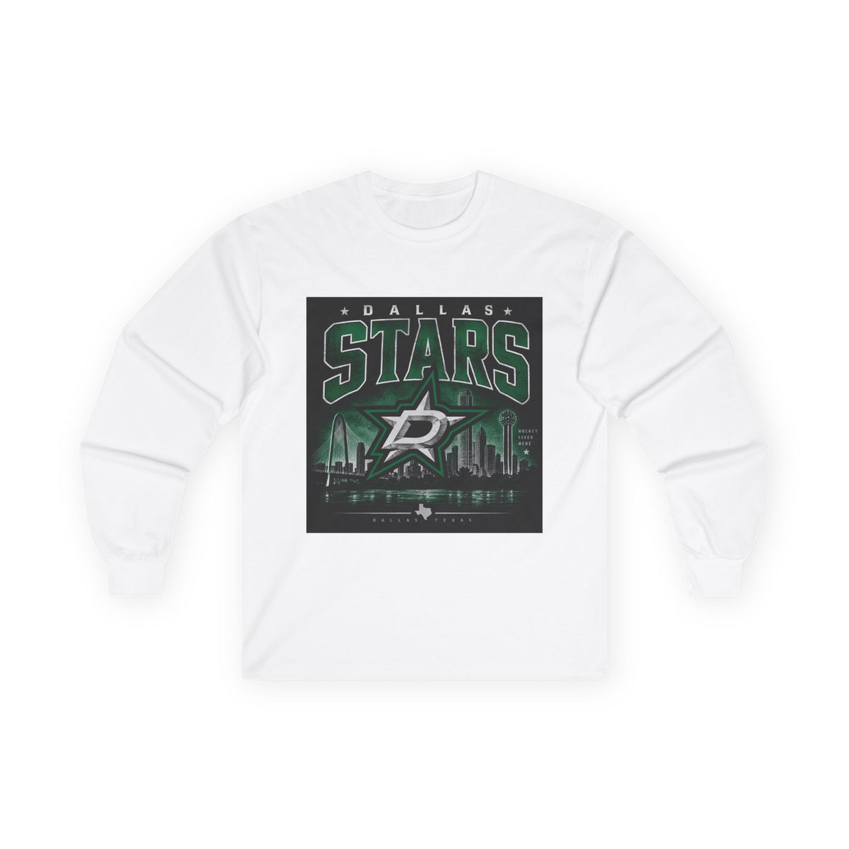 Dallas Stars Skyline Tee - Unisex Ultra Cotton Long Sleeve Tee