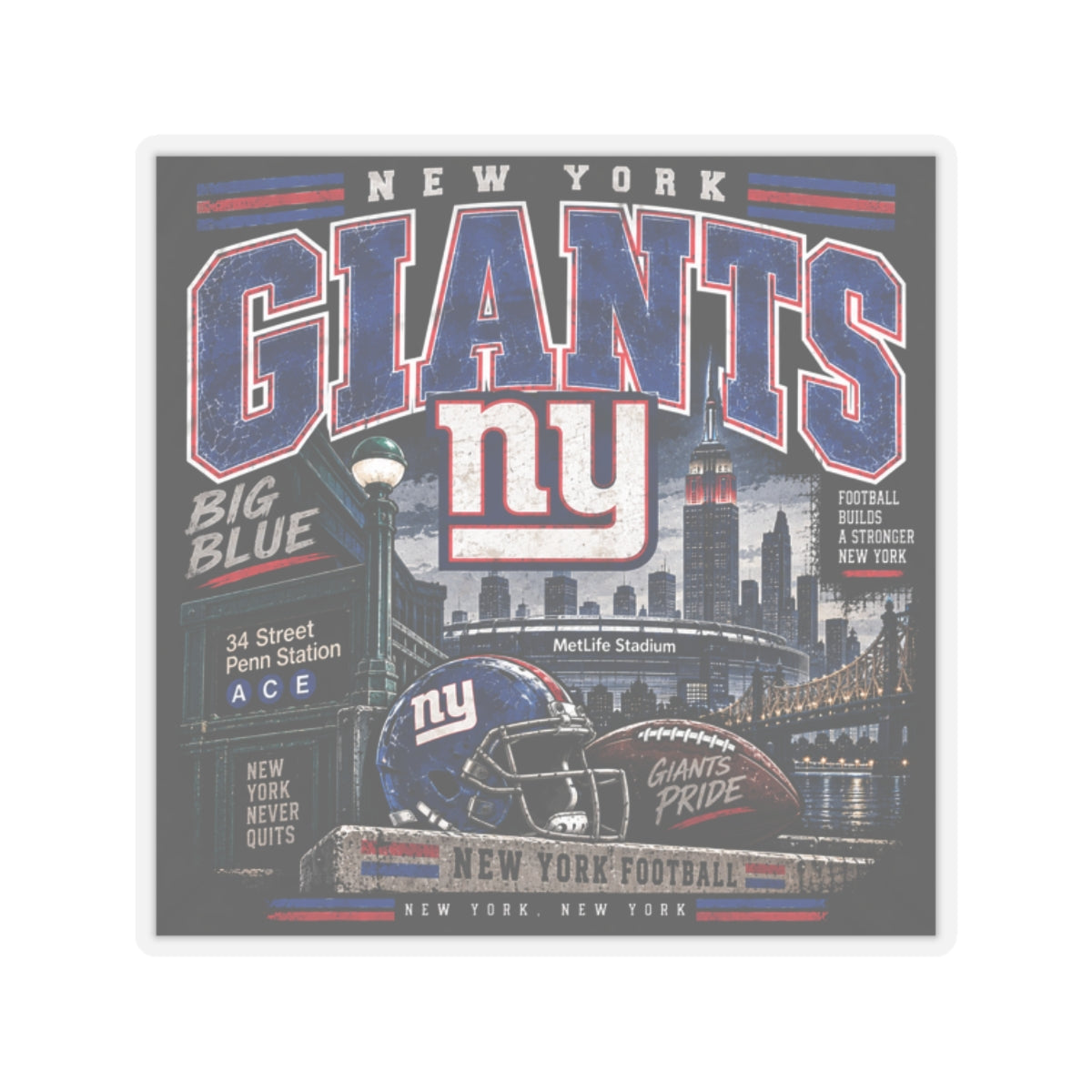 New York Giants - Kiss-Cut Sticker