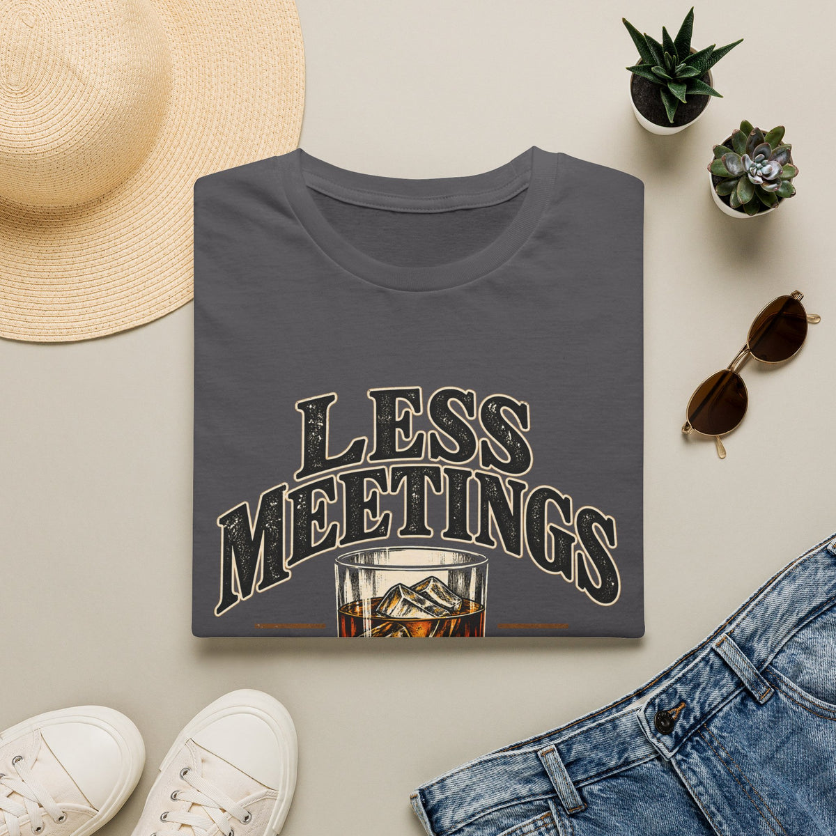 Less Meetings More Whiskey - Classic Tee