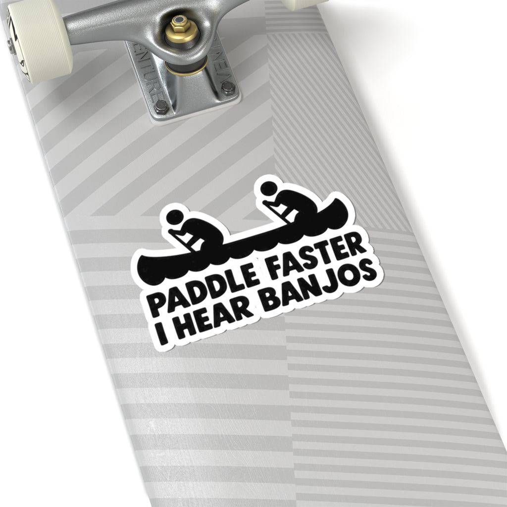 Paddle Faster Banjos - Kiss-Cut Sticker