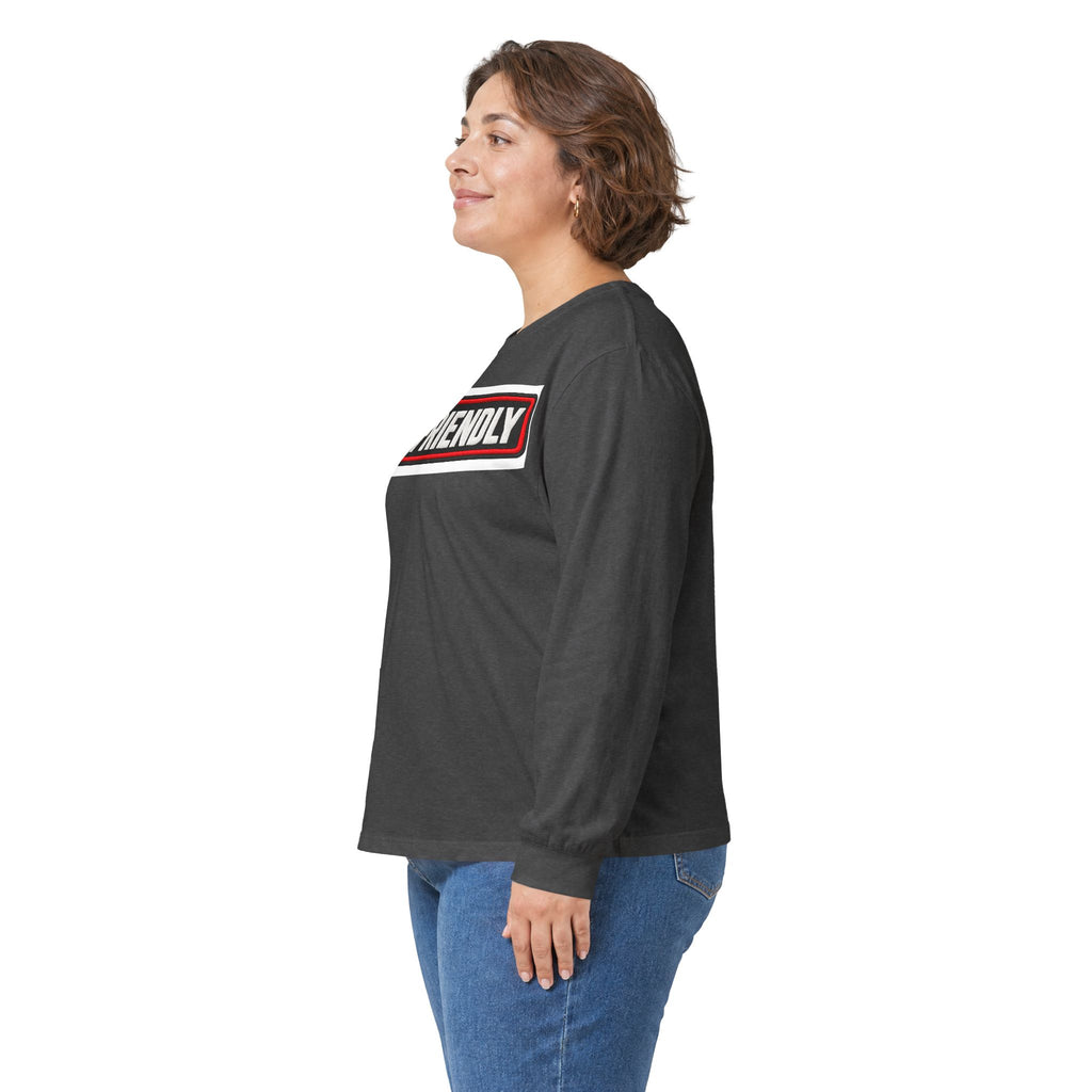 Not Friendly - Service Dog Patch - Unisex Ultra Cotton Long Sleeve Tee