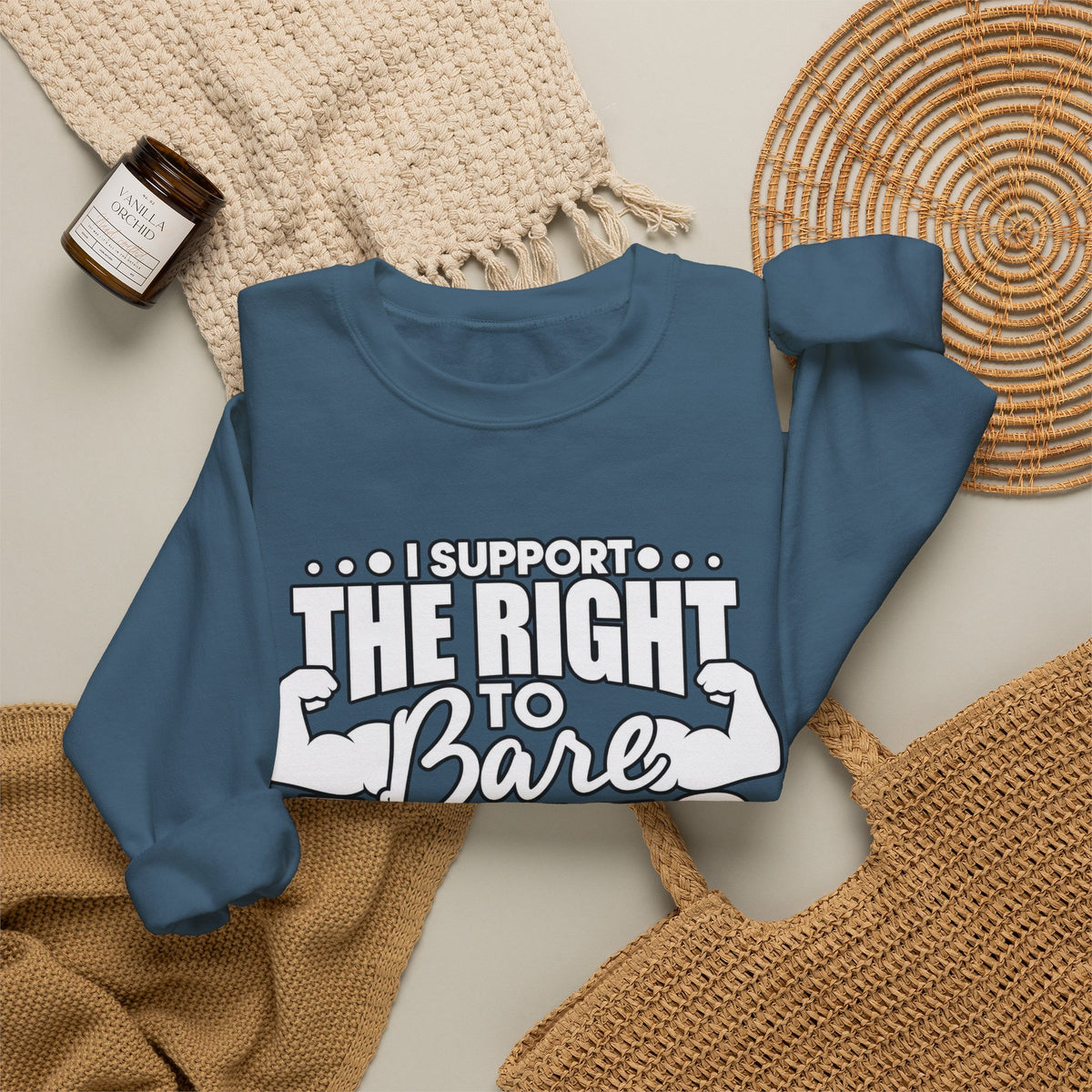 I Support the Right to Bare Arms - Crewneck Sweatshirt