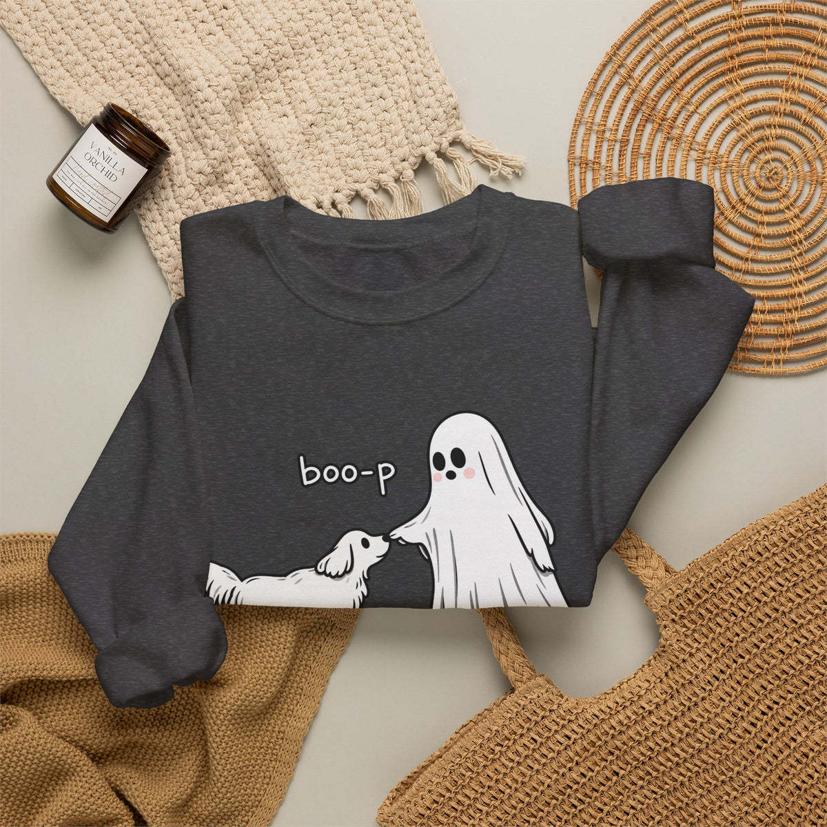 Boo-p Ghost and Dog - Crewneck Sweatshirt