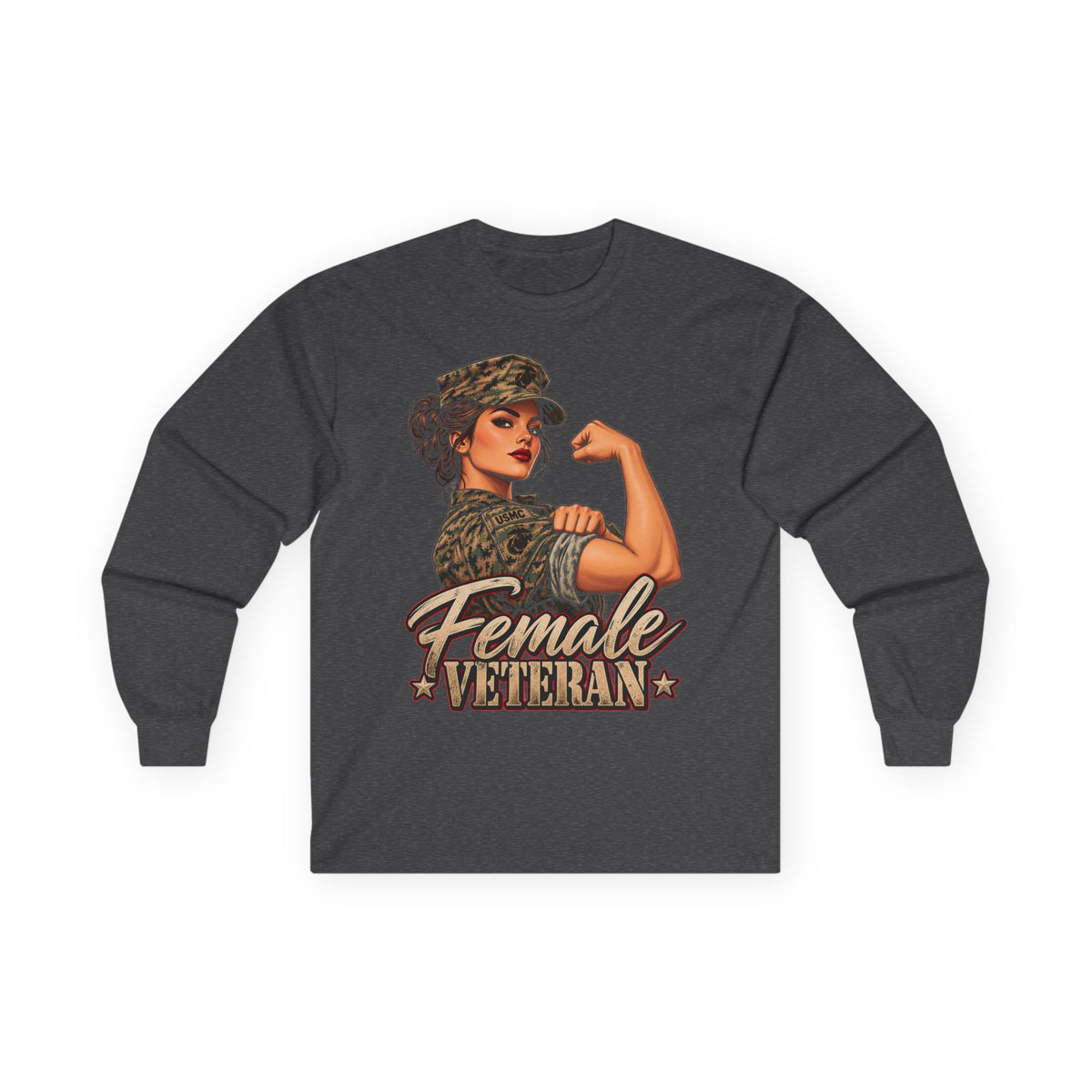 Female Veteran Pride - Unisex Ultra Cotton Long Sleeve Tee
