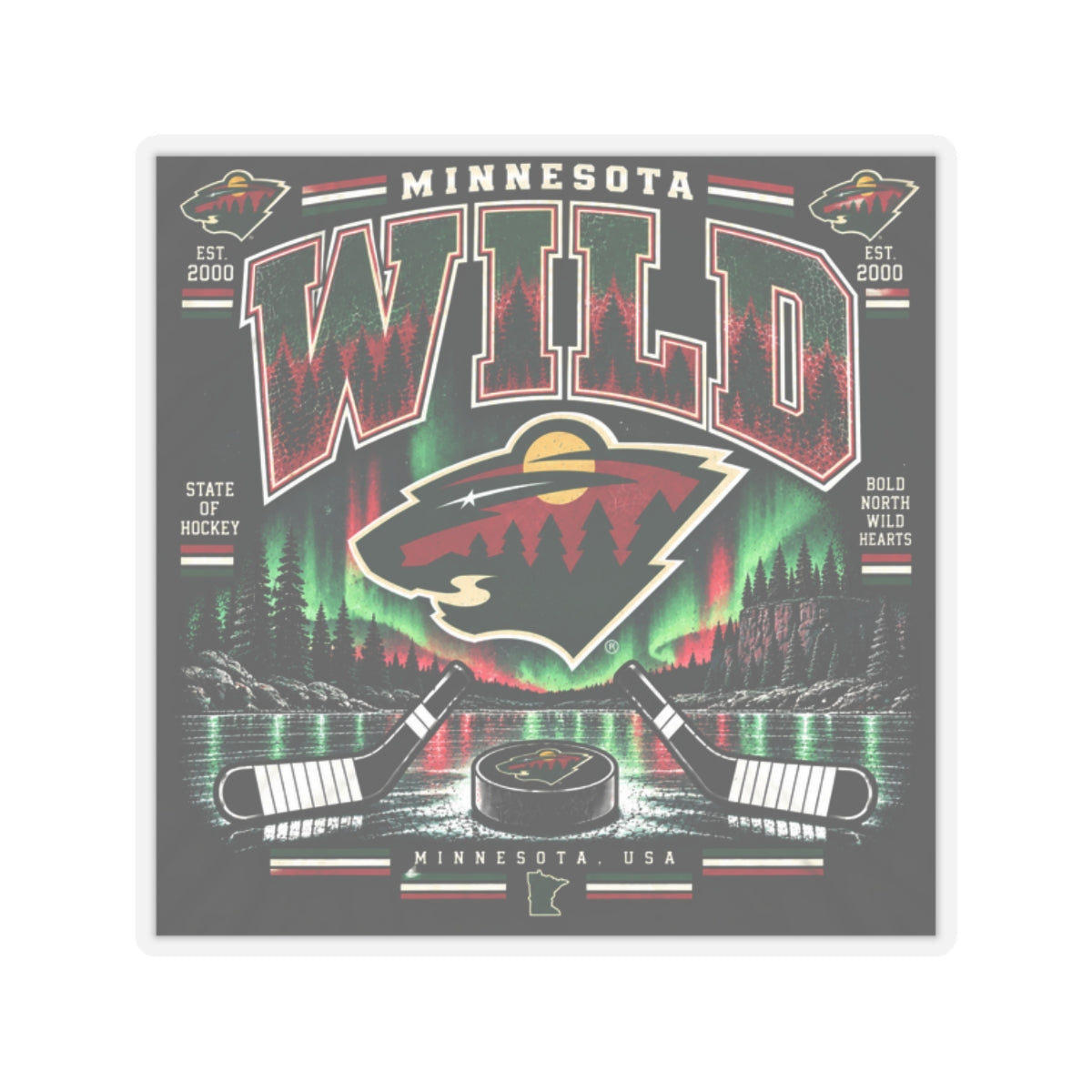 Minnesota Wild - Kiss-Cut Sticker