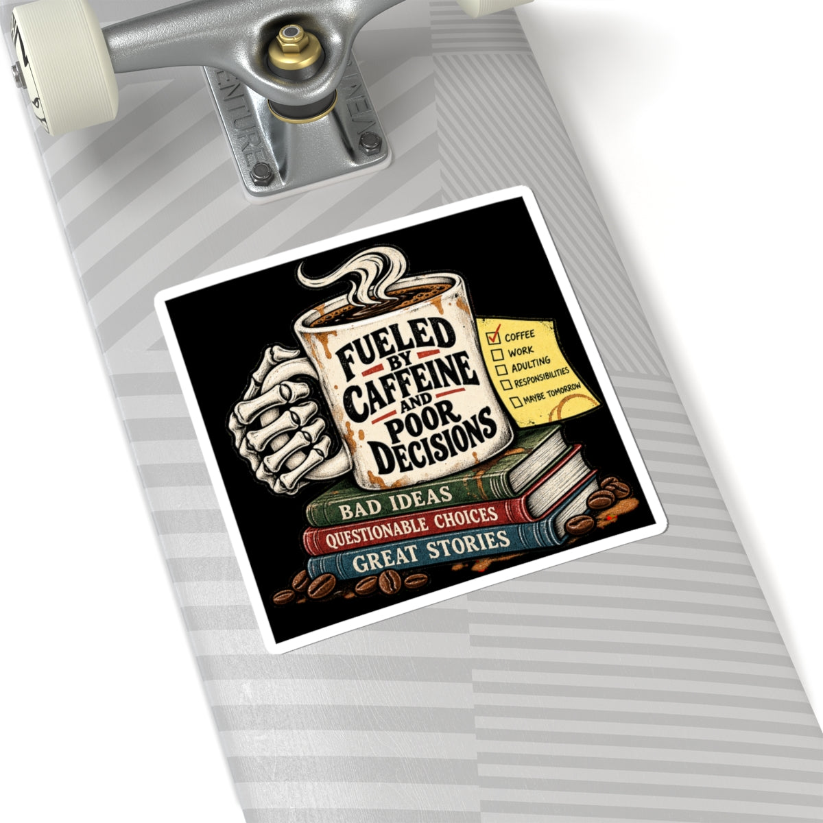 Fueled by Caffeine - Kiss-Cut Sticker