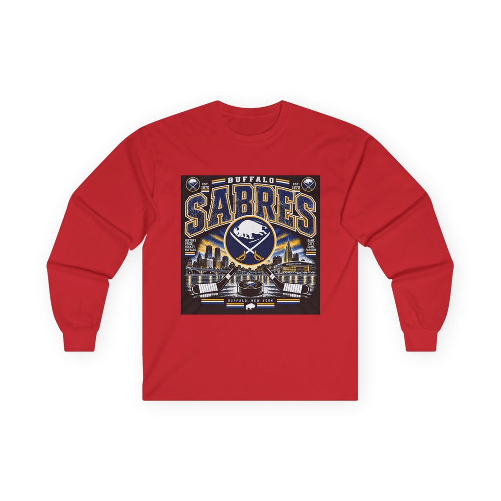 Buffalo Sabres Heritage Shield - Unisex Ultra Cotton Long Sleeve Tee