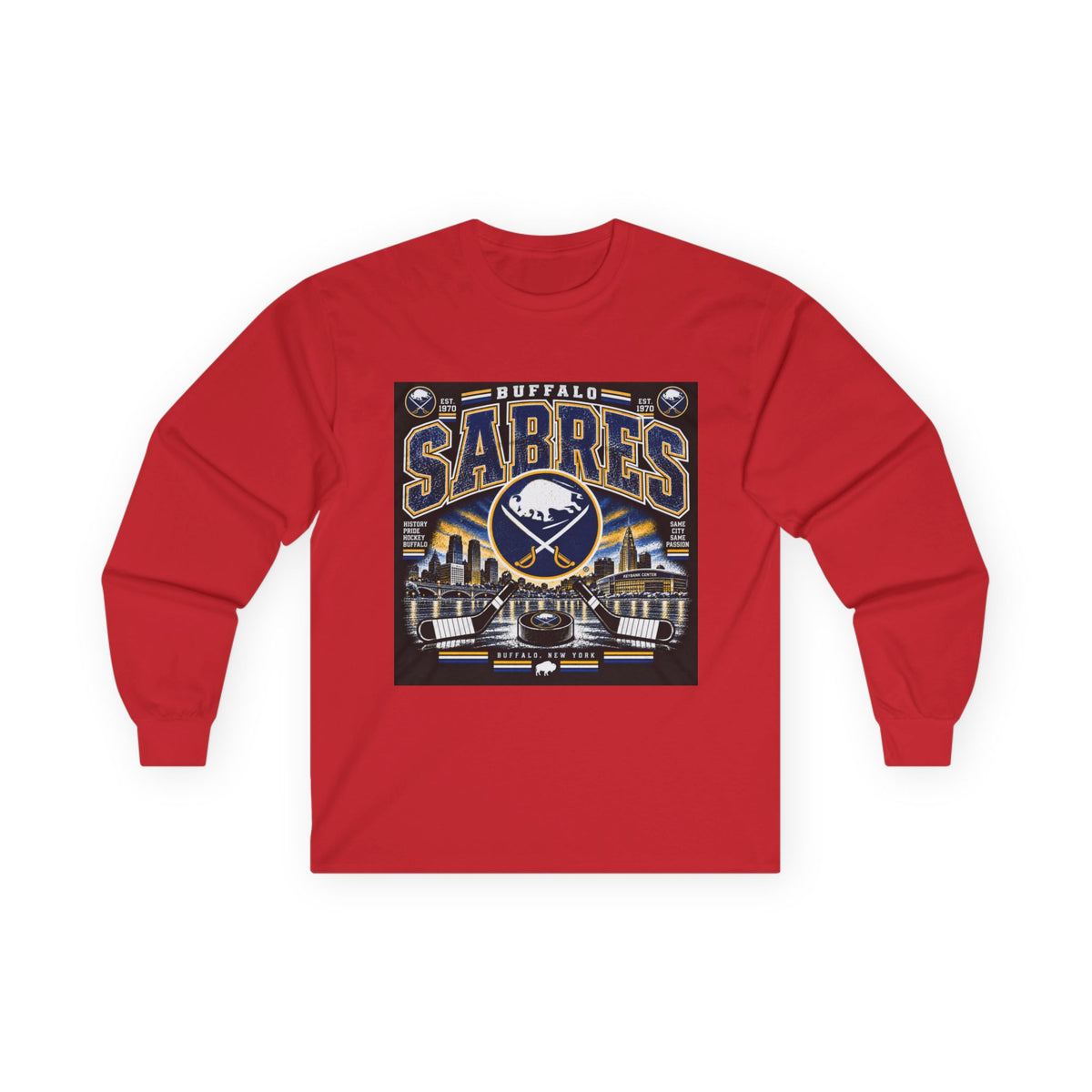 Buffalo Sabres Heritage Shield - Unisex Ultra Cotton Long Sleeve Tee