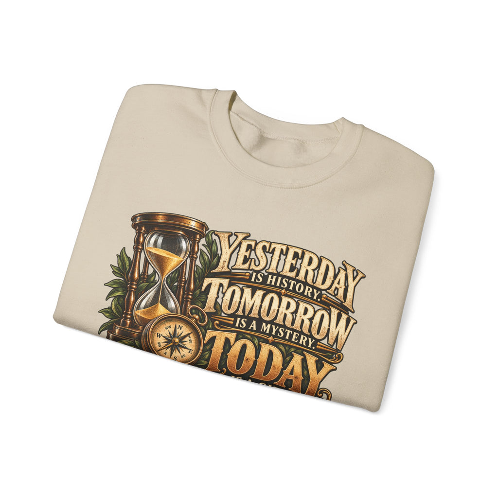 Yesterday Tomorrow Today - Transparent - Crewneck Sweatshirt