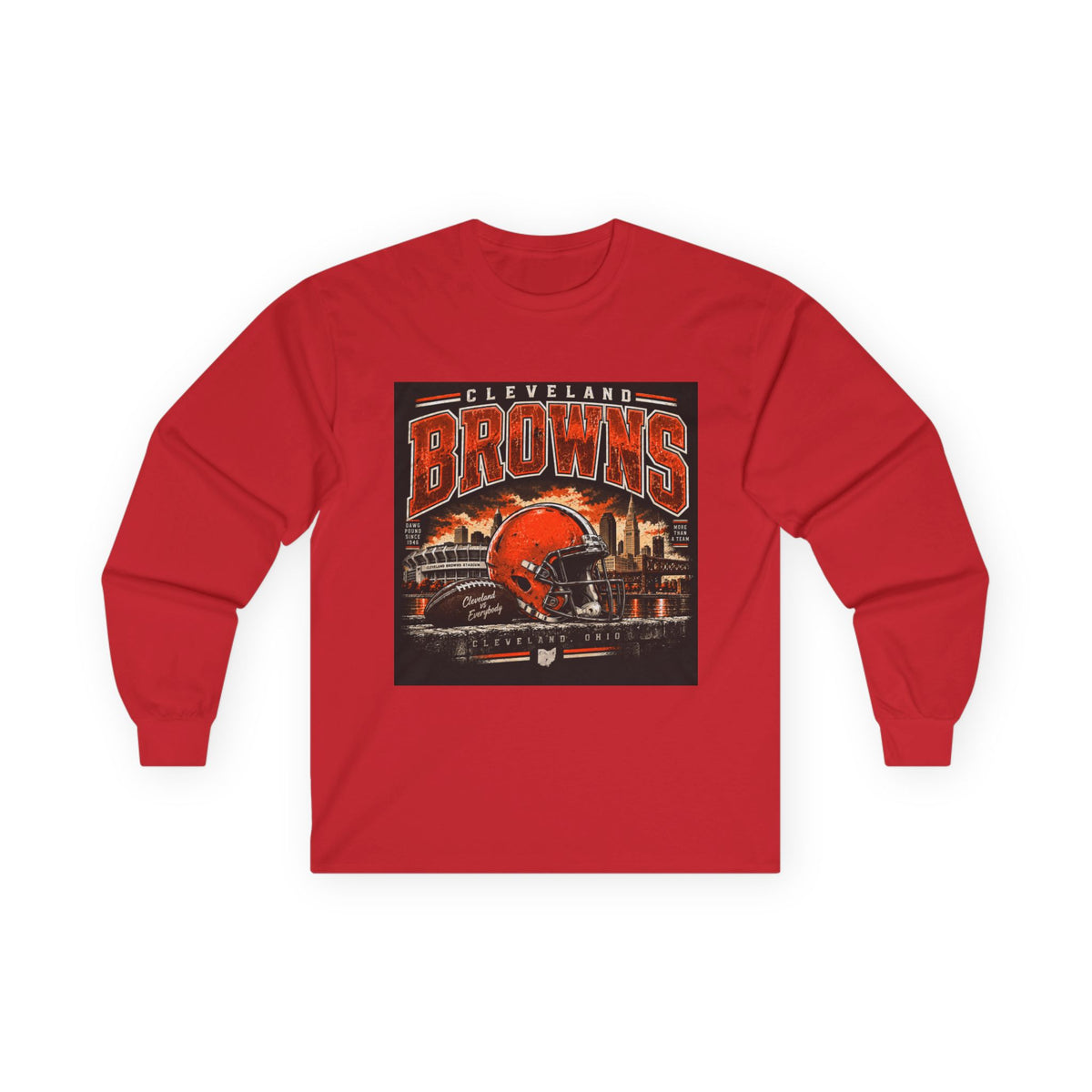 Cleveland Browns Skyline - Unisex Ultra Cotton Long Sleeve Tee