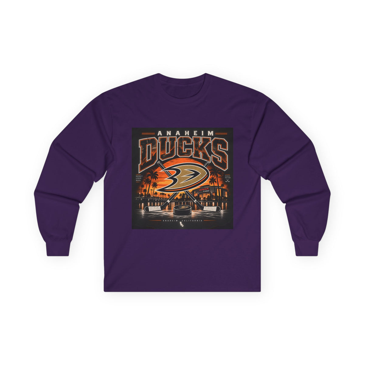 Anaheim Ducks Hockey Nights - Unisex Ultra Cotton Long Sleeve Tee