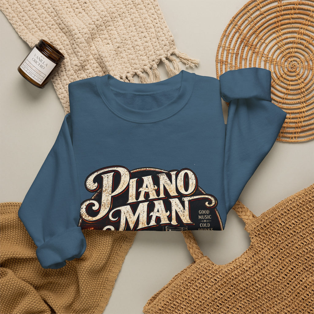 Piano Man Retro Bar - Crewneck Sweatshirt