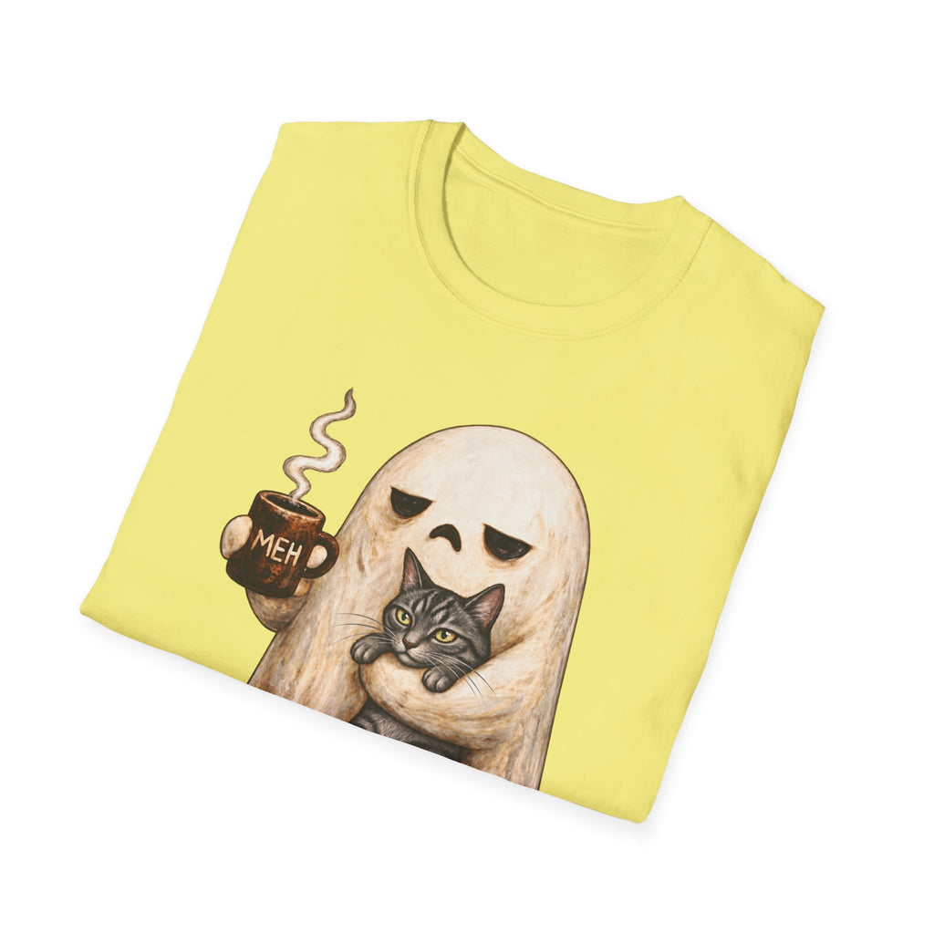 Meh Ghost and Gray Tabby Cat - Classic Tee