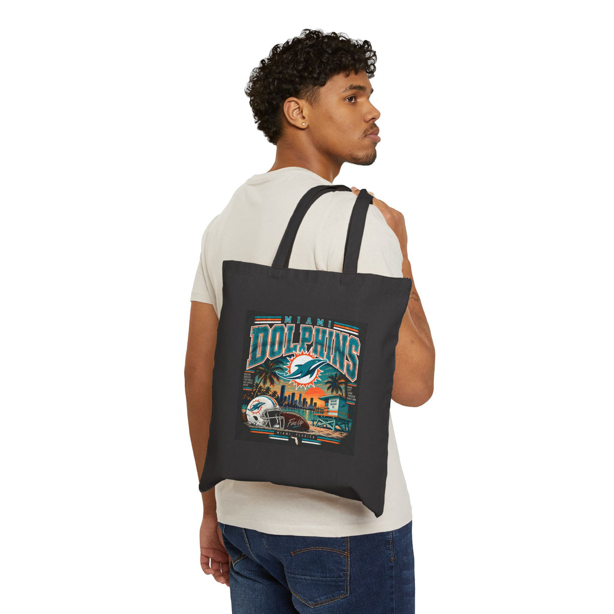 Miami Dolphins Paradise - Canvas Tote