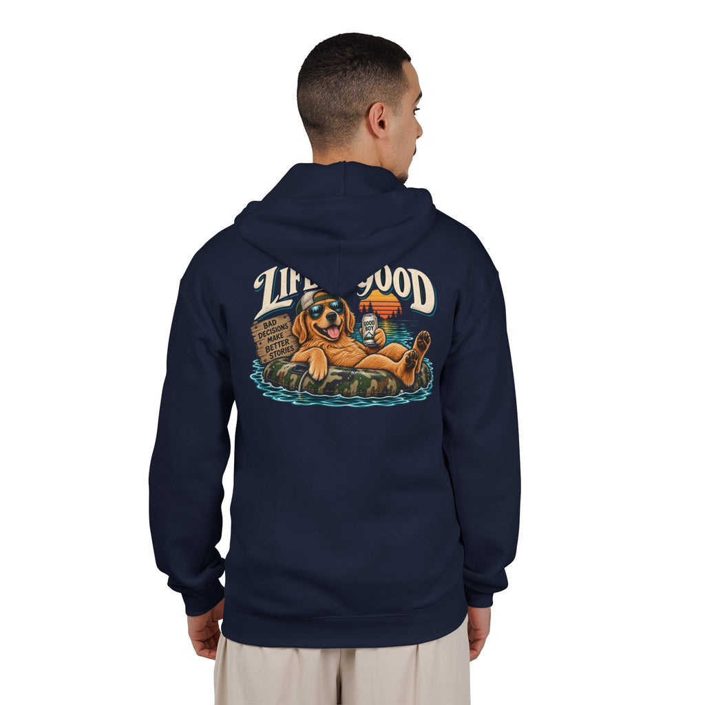 Life is Good Floatin' - Full-Zip Hooded Sweatshirt