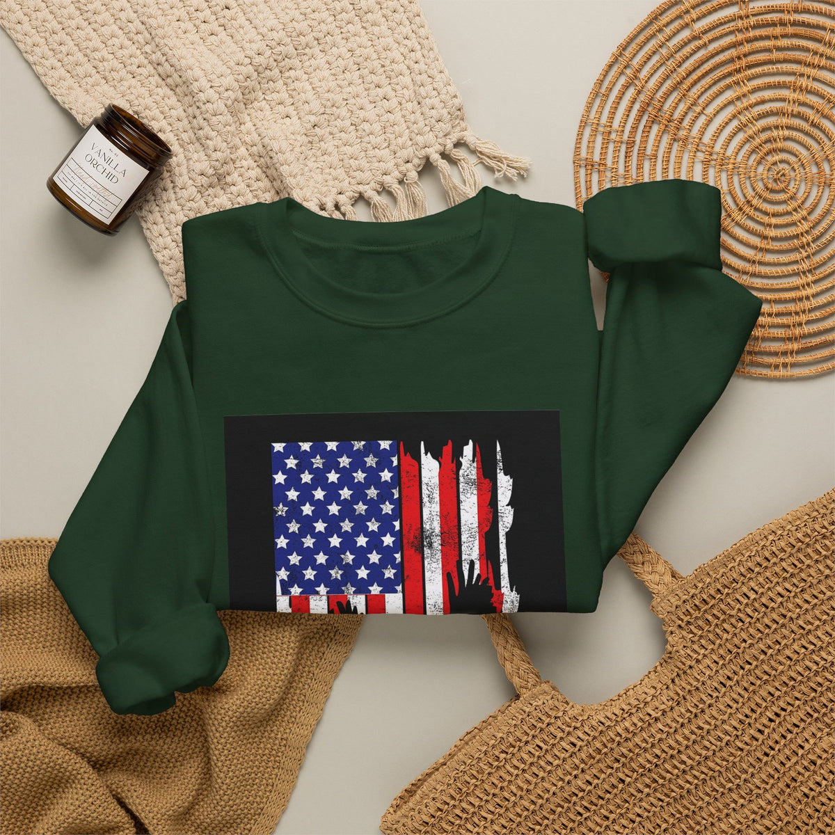 Old Glory Eagle - Crewneck Sweatshirt