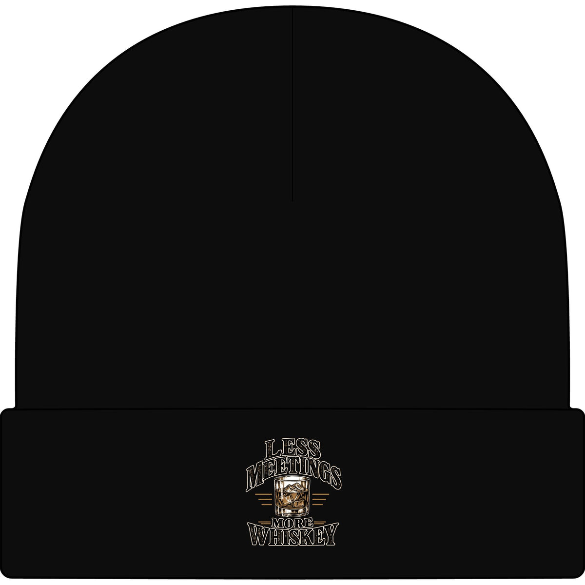 Less Meetings More Whiskey - AS Colour 1107 Cuff Beanie