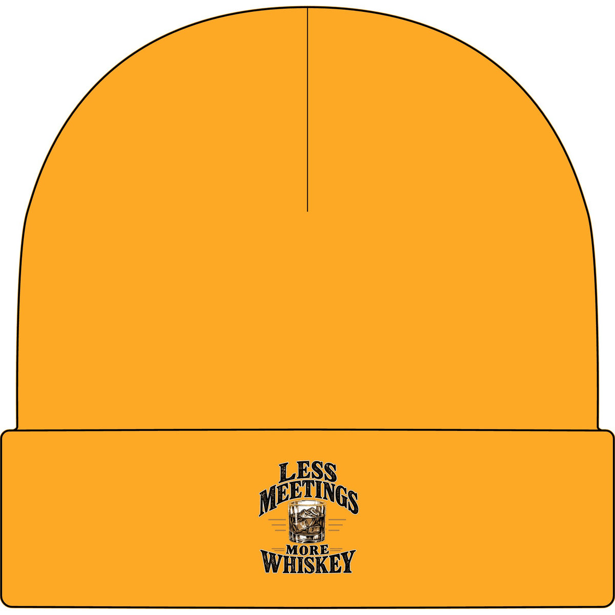 Less Meetings More Whiskey - AS Colour 1107 Cuff Beanie