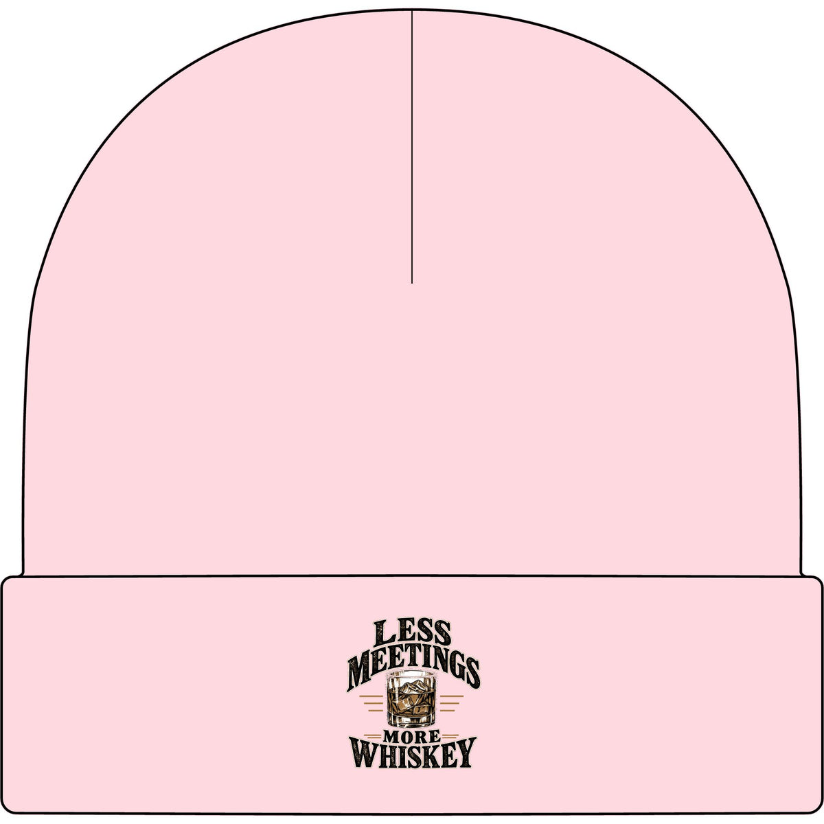 Less Meetings More Whiskey - AS Colour 1107 Cuff Beanie