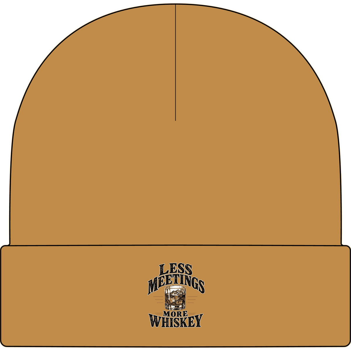 Less Meetings More Whiskey - AS Colour 1107 Cuff Beanie