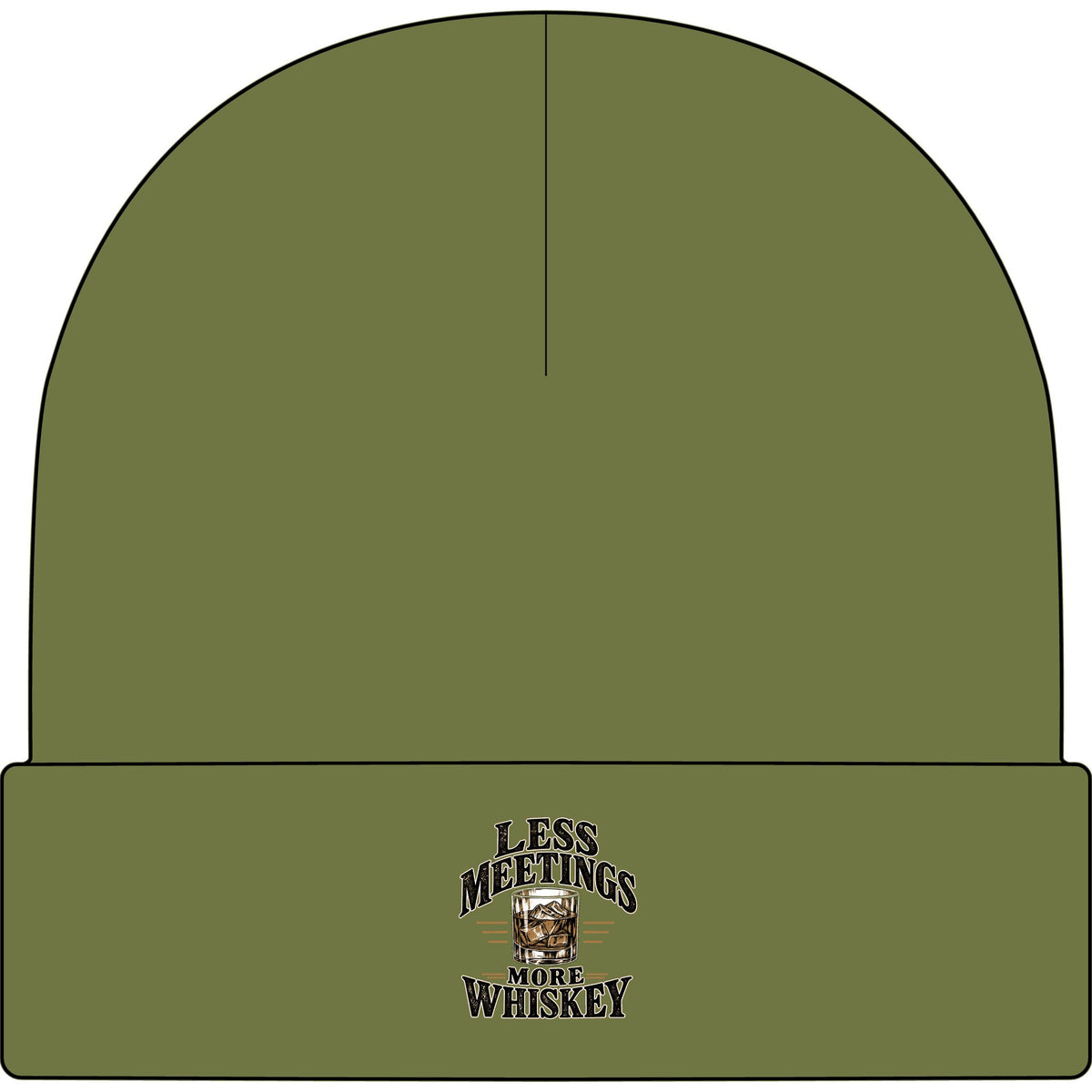 Less Meetings More Whiskey - AS Colour 1107 Cuff Beanie