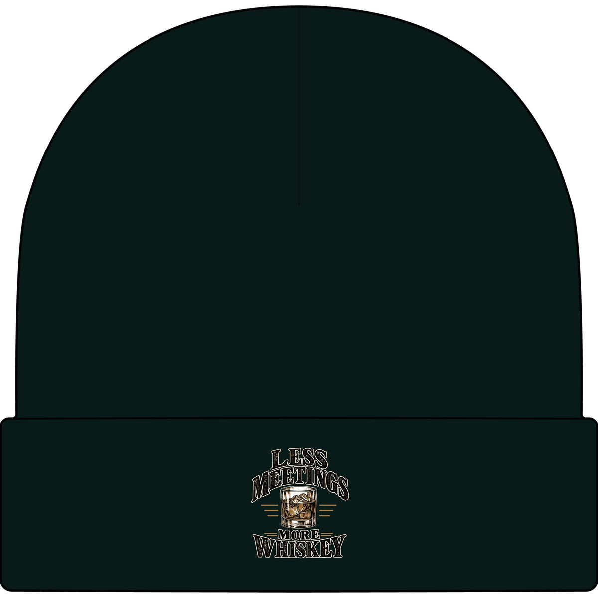 Less Meetings More Whiskey - AS Colour 1107 Cuff Beanie