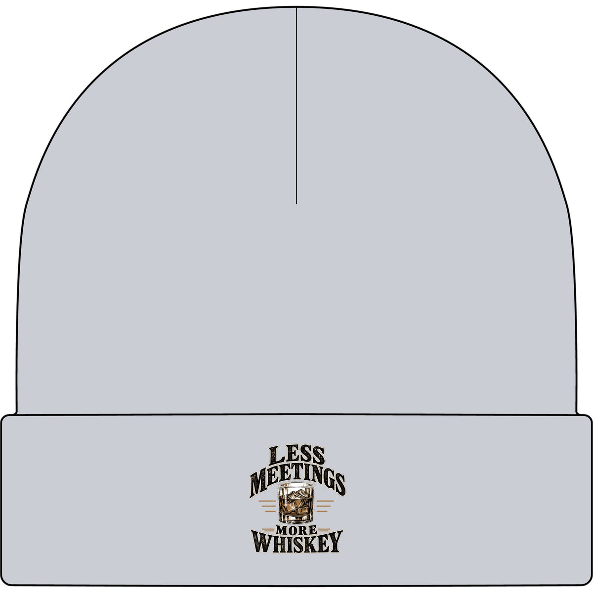 Less Meetings More Whiskey - AS Colour 1107 Cuff Beanie