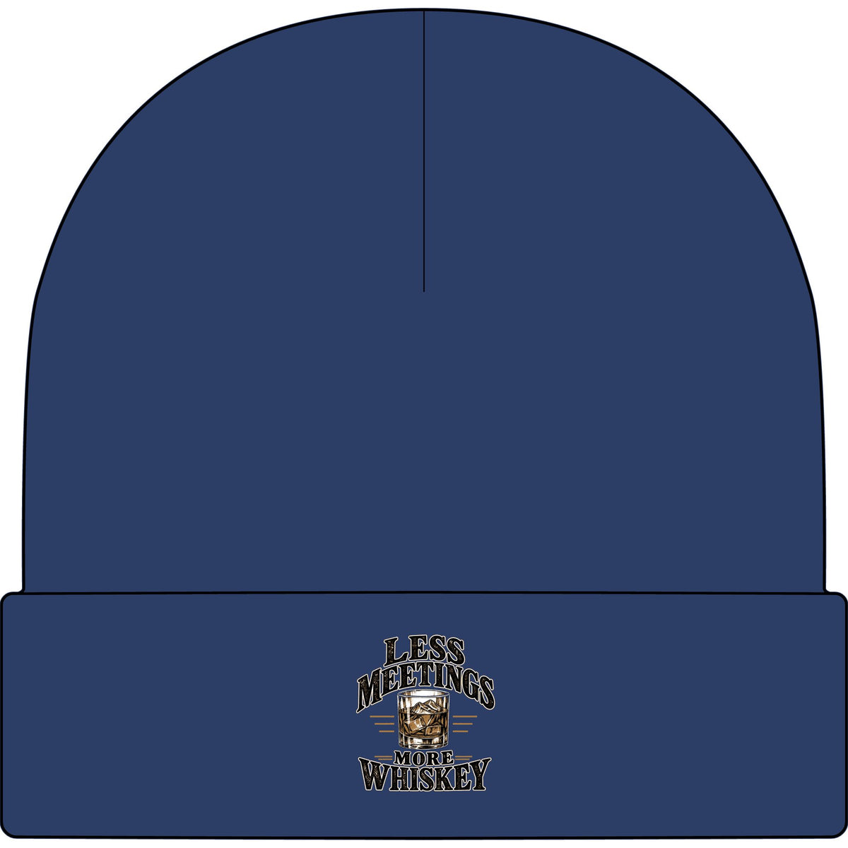 Less Meetings More Whiskey - AS Colour 1107 Cuff Beanie