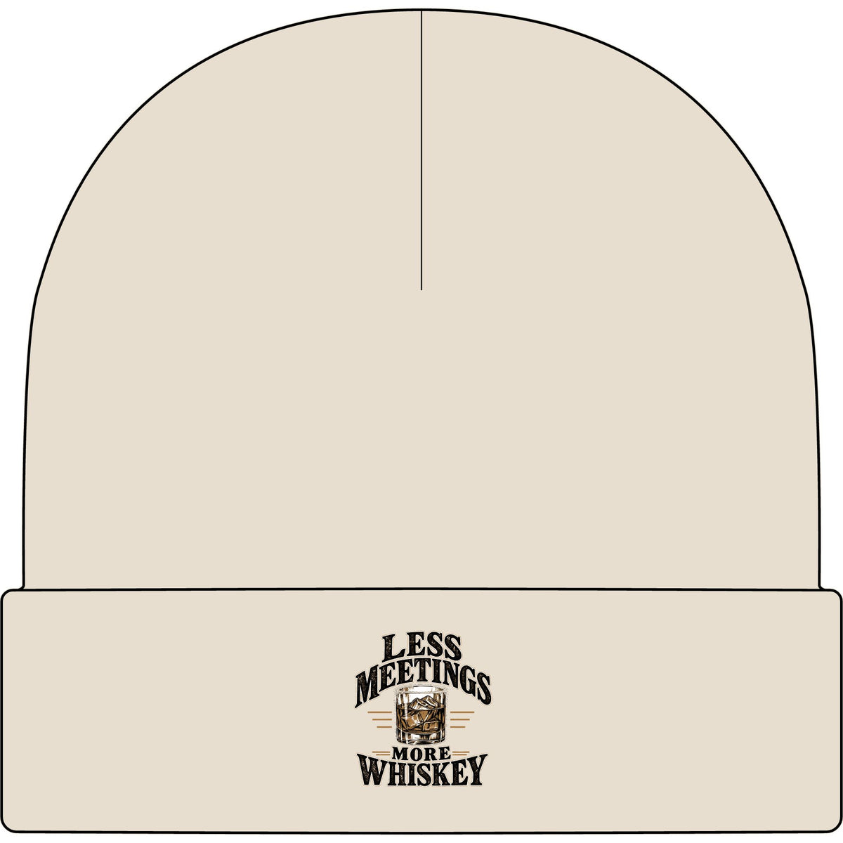 Less Meetings More Whiskey - AS Colour 1107 Cuff Beanie