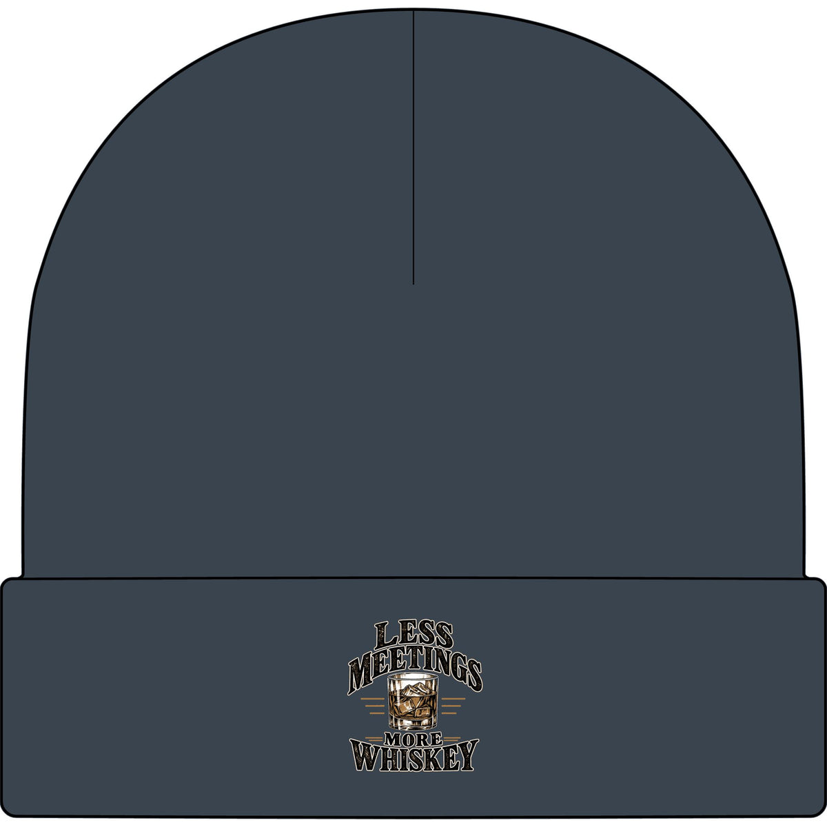 Less Meetings More Whiskey - AS Colour 1107 Cuff Beanie