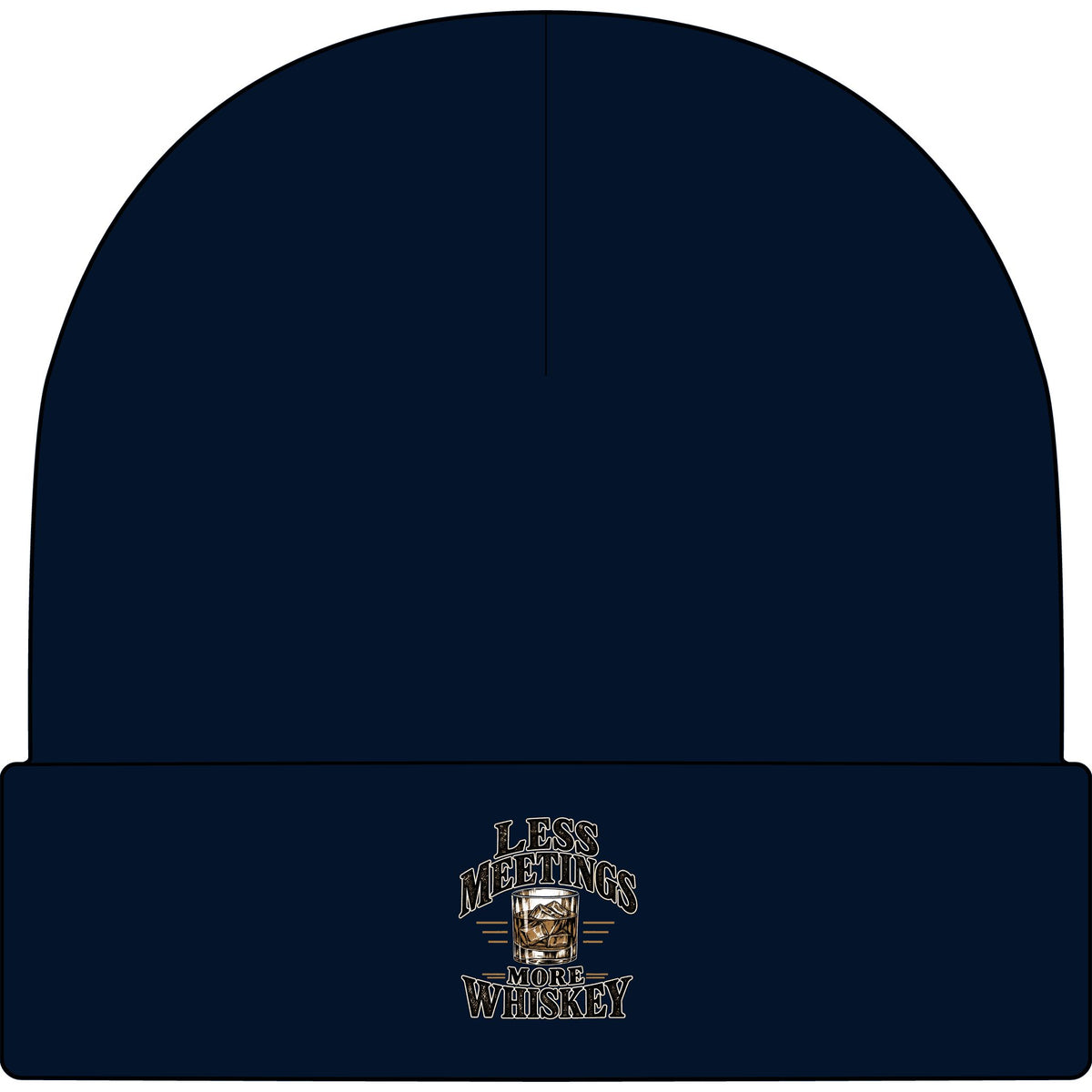 Less Meetings More Whiskey - AS Colour 1107 Cuff Beanie
