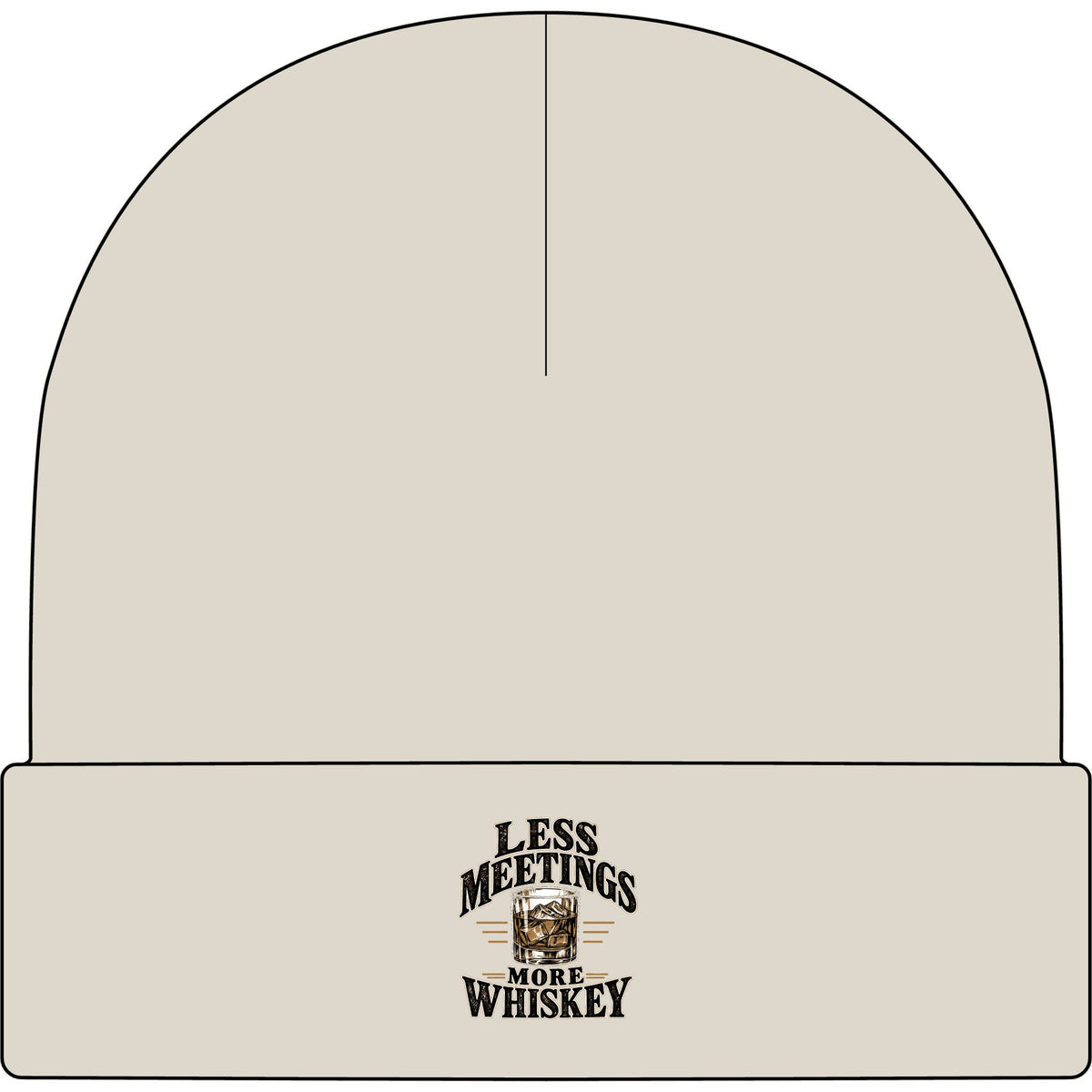 Less Meetings More Whiskey - AS Colour 1107 Cuff Beanie