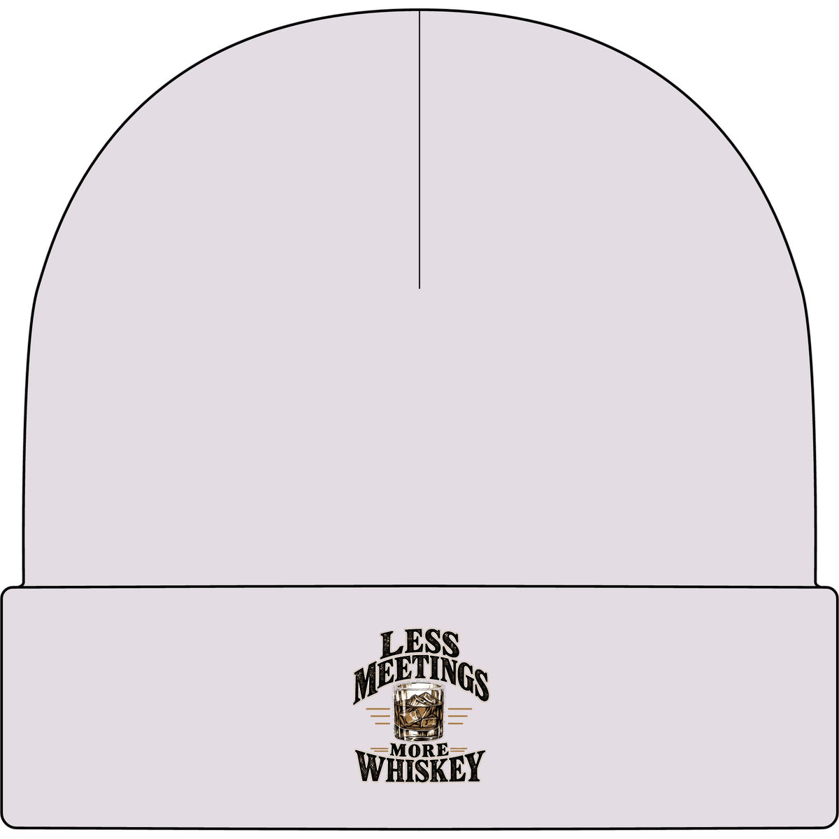 Less Meetings More Whiskey - AS Colour 1107 Cuff Beanie