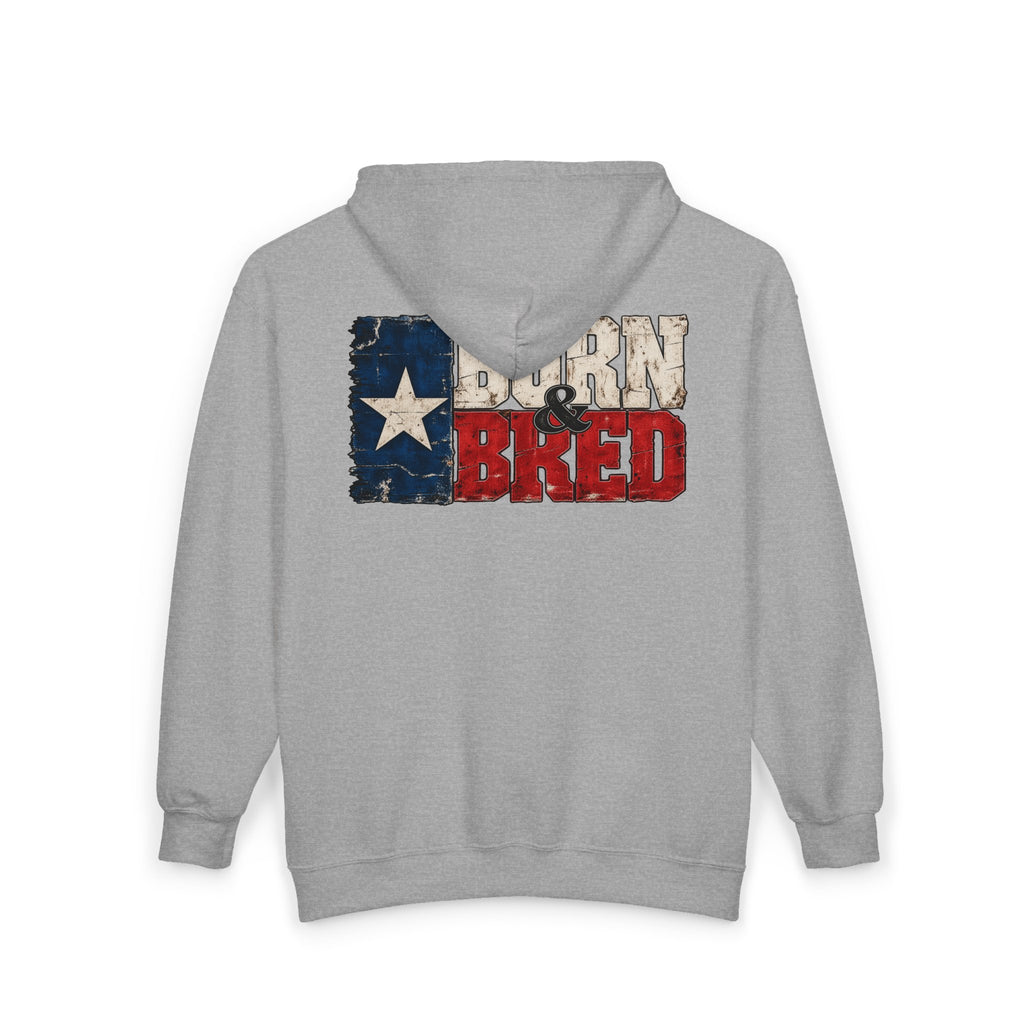 Texas Born and Bred - Full-Zip Hooded Sweatshirt