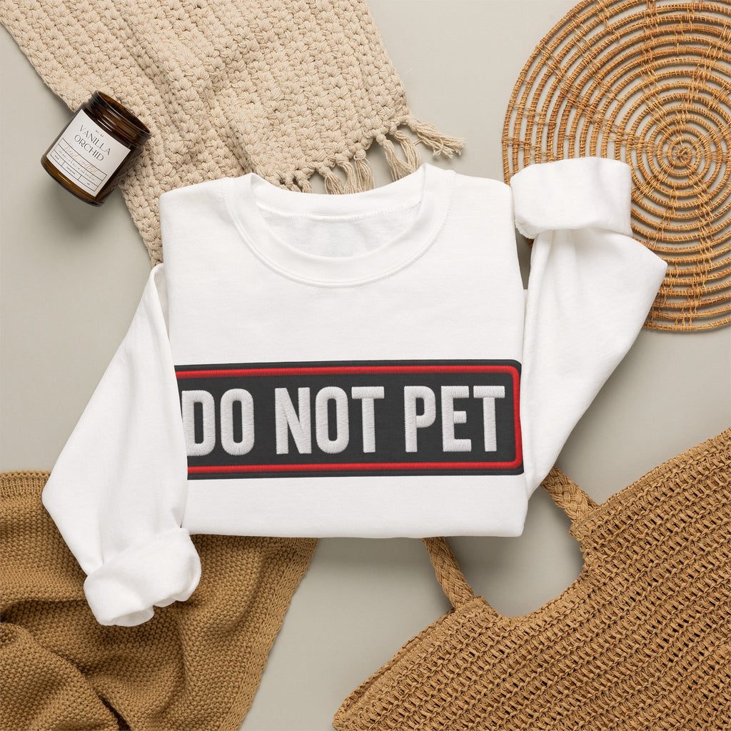 Do Not Pet - Service Dog Patch - Crewneck Sweatshirt
