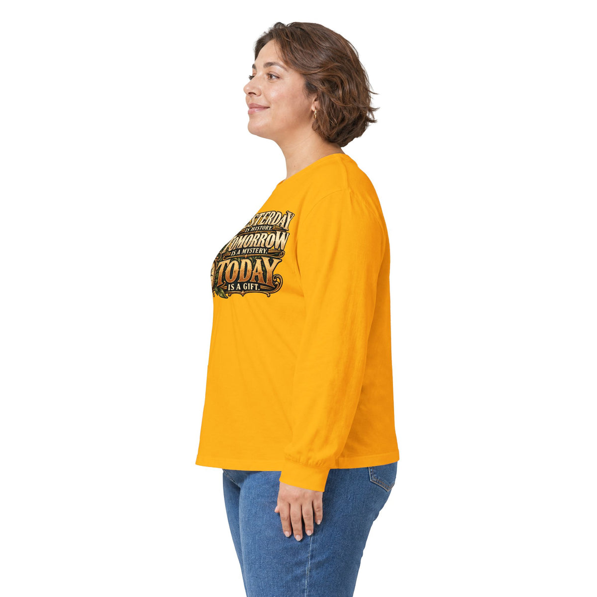 Yesterday Tomorrow Today - Transparent - Unisex Ultra Cotton Long Sleeve Tee