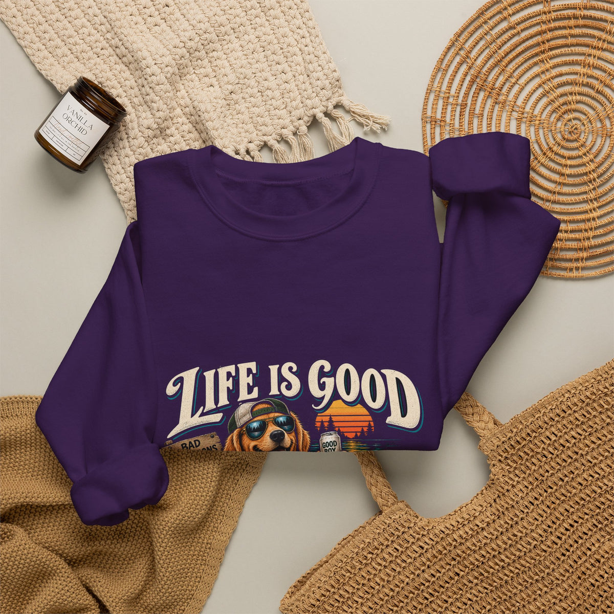 Life is Good Floatin' - Crewneck Sweatshirt