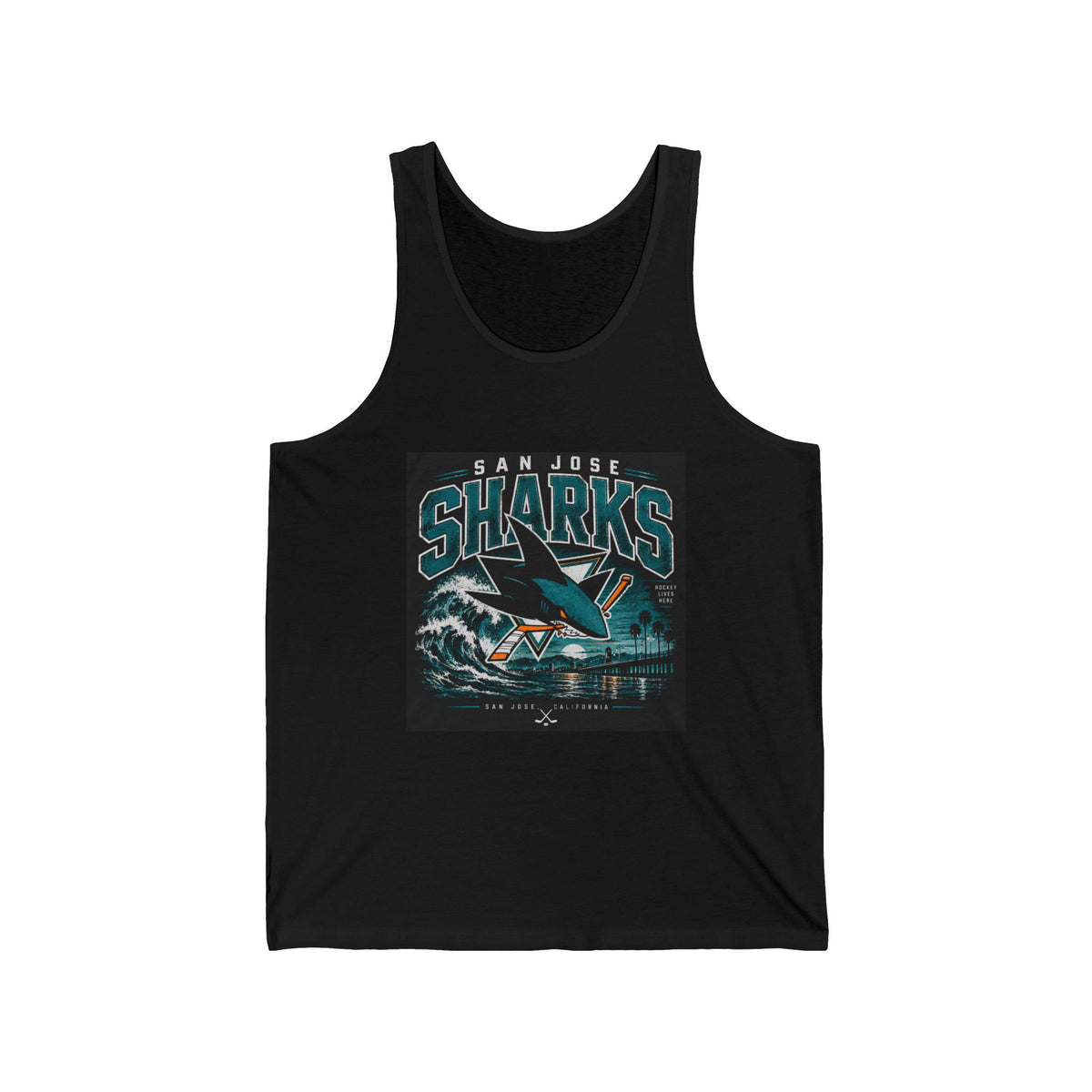 Sharks Wave Hockey Tee - Athletic Tank