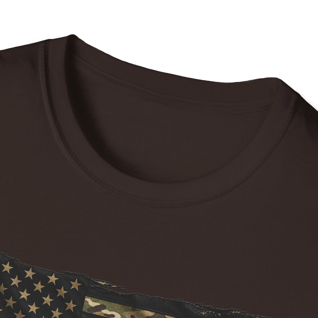 Black and Multicam American Flag - Classic Tee