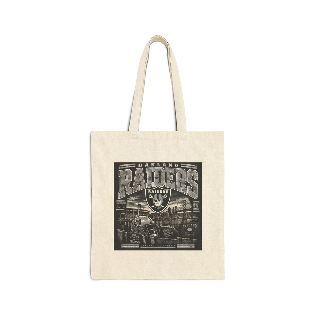 Oakland Raiders Black Heritage - Canvas Tote