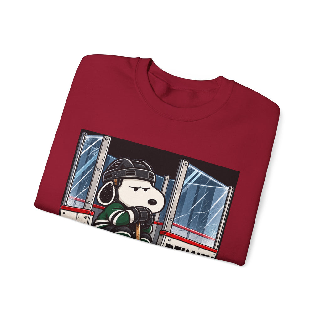 Snoopy Hockey Penalty Box Green - Crewneck Sweatshirt