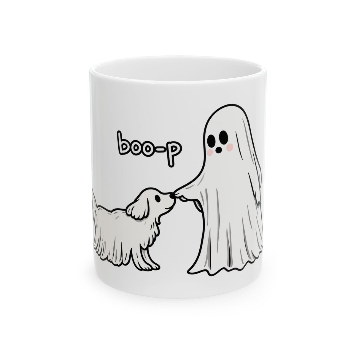 Boo-p Ghost and Dog - Ceramic Mug 11oz and 15oz