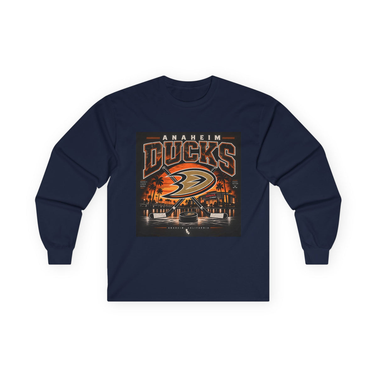Anaheim Ducks Hockey Nights - Unisex Ultra Cotton Long Sleeve Tee