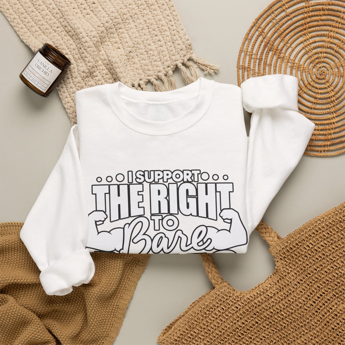 I Support the Right to Bare Arms - Crewneck Sweatshirt