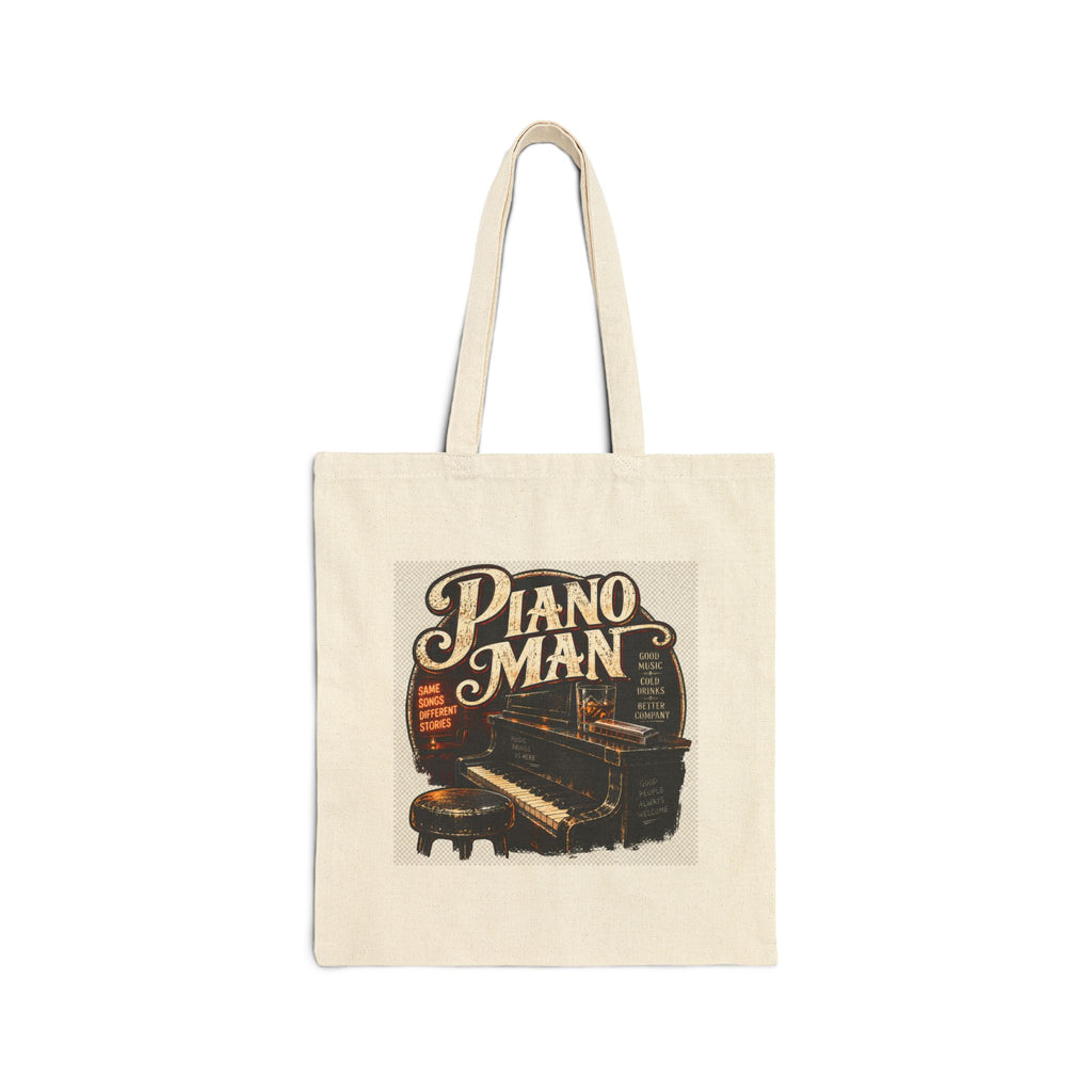Piano Man Retro Bar - Canvas Tote