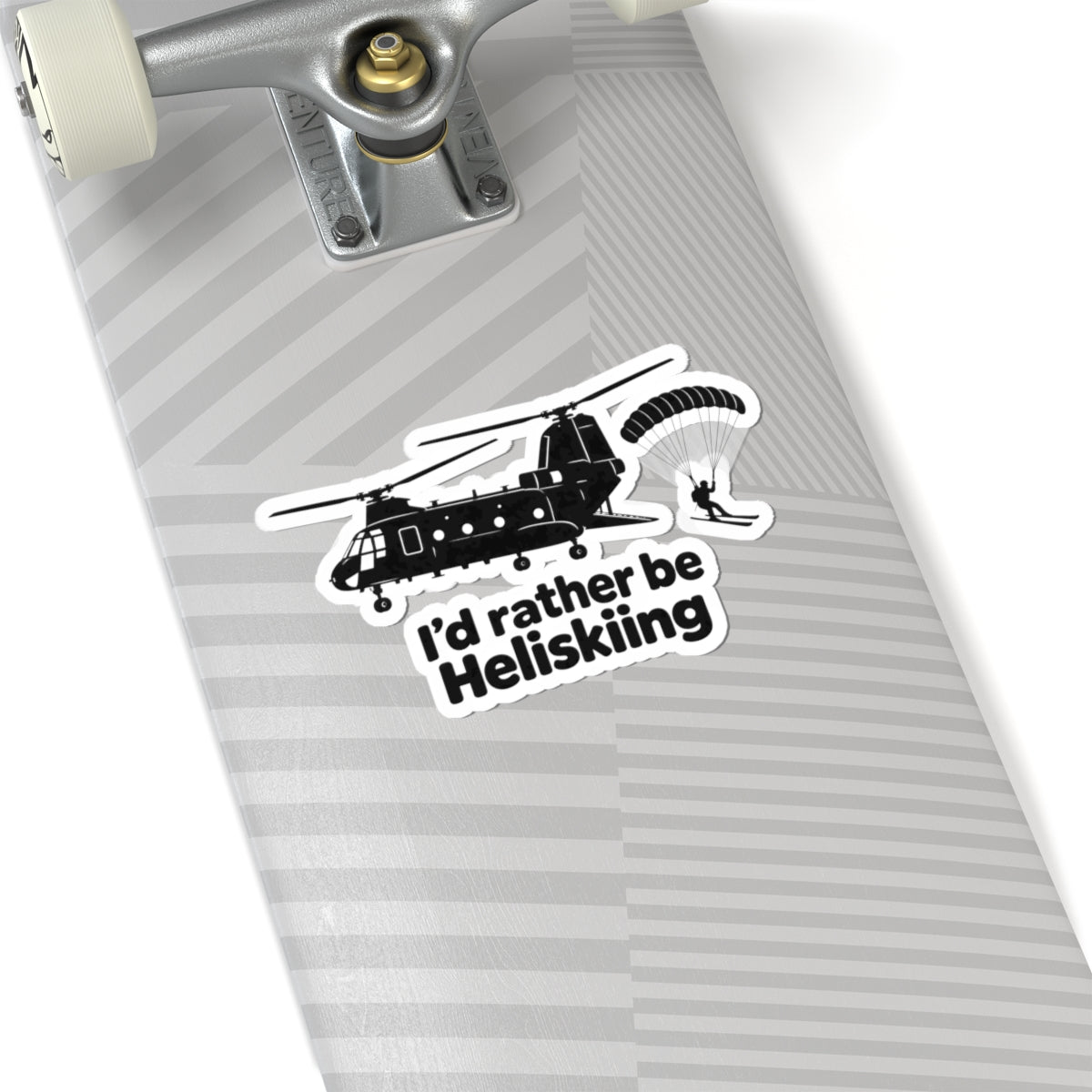 Id Rather Be Heliskiing - Kiss-Cut Sticker