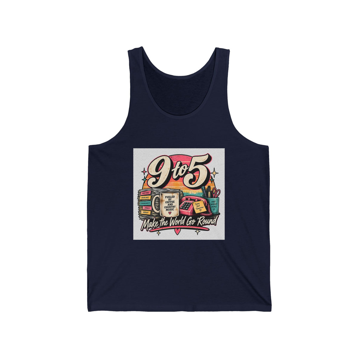9to5 Make the World Go Round - Athletic Tank