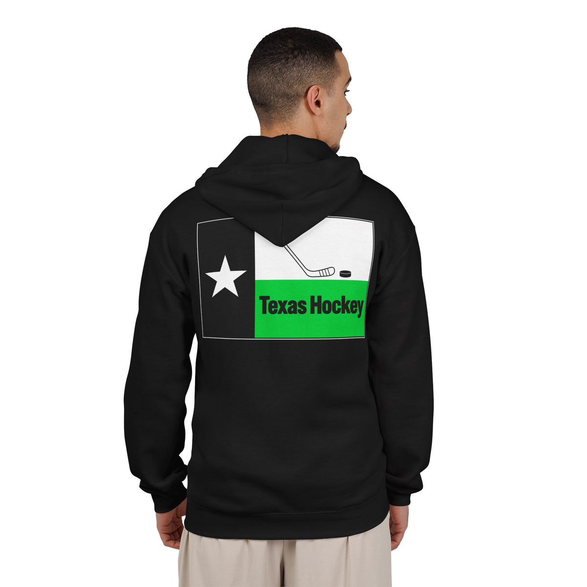 Texas Hockey Flag - Full-Zip Hooded Sweatshirt